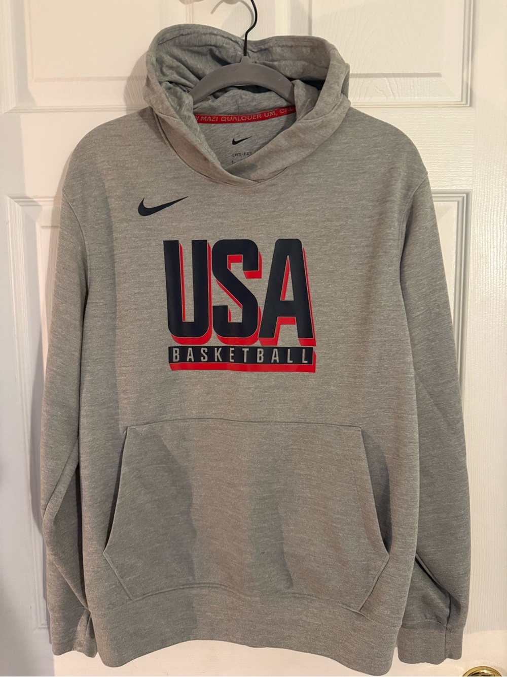 Nike $104 USA Basketball Limited Edition Gray Fleece Pullover Hoodie Small - Picture 2 of 3